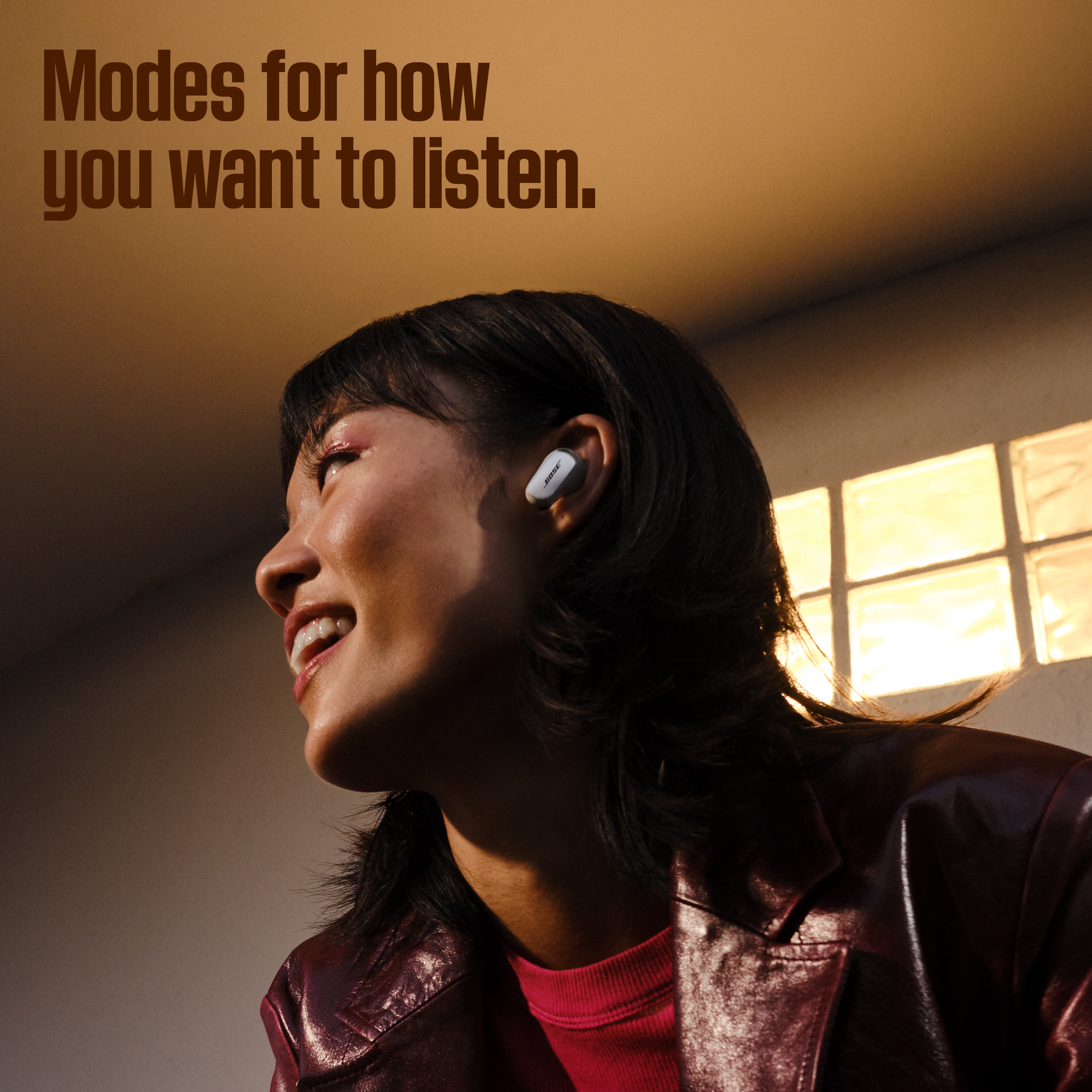 lifestyle person in bus with earbuds